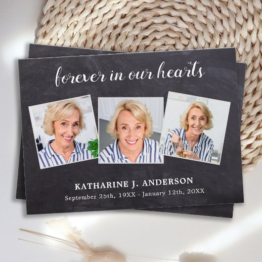 Carte de prière commémorative Rustique 3 Photo Sym