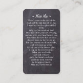 Carte de prière commémorative Rustique simple phot (Dos)