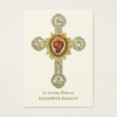 Carte de prière commémorative Sacré-Coeur Jésus (Devant)