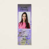 Carte de prière commémorative Signet de la nature  (Dos)