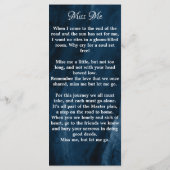 Carte de prière commémorative Signet funéraire Pho (Dos)