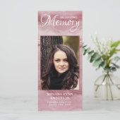 Carte de prière commémorative Signet funéraire Qua (Debout devant)