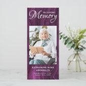 Carte de prière commémorative Signet funéraire vio (Debout devant)