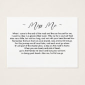 Carte de prière commémorative simple 3 photos (Dos)