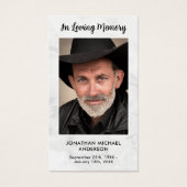 Carte de prière commémorative simple en marbre (Devant)