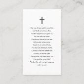 Carte de prière commémorative simple photo (Dos)