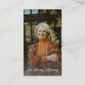 Carte de prière commémorative simple photo (Devant)