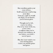 Carte de prière commémorative simple photo (Dos)