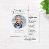 Carte de prière commémorative simple photo (Bureau)