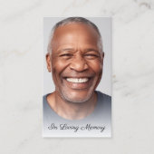 Carte de prière commémorative simple photo (Devant)