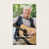 Carte de prière commémorative simple photo (Devant)