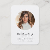 Carte de prière commémorative simple photo (Devant)