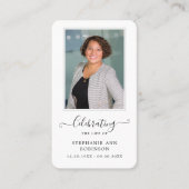 Carte de prière commémorative simple photo (Devant)