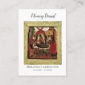 Carte de prière commémorative simple photo et icôn (Devant)