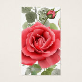 Carte de prière commémorative simple Red Rose (Devant)