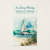 Carte de prière commémorative Simples photos (Devant)