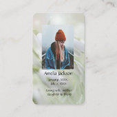 Carte de prière commémorative Snowdrops Fleurs de  (Devant)