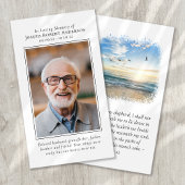 Carte de prière commémorative Sunrise Beach Photo