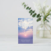 Carte de prière commémorative Sunrise Ocean Cross (Debout devant)