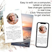 Carte de prière commémorative Sunset Ocean