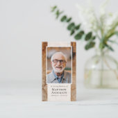 Carte de prière commémorative Wood Photo (Debout devant)