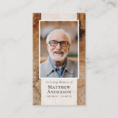 Carte de prière commémorative Wood Photo (Devant)