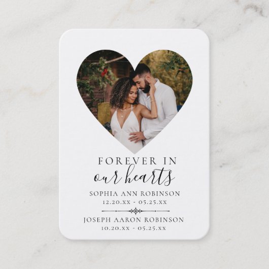 Carte de prière coriace commémorative en double ph (Devant)