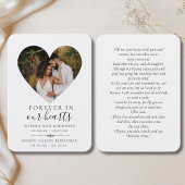 Carte de prière coriace commémorative en double ph