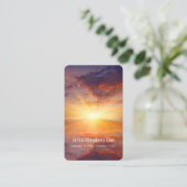 Carte de prière coucher de soleil - Je suis libre (Debout devant)