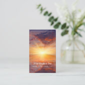 Carte de prière coucher de soleil - Je suis libre (Debout devant)