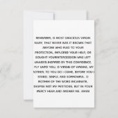 Carte de prière d'aide perpétuelle (Dos)