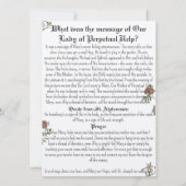 Carte de prière d'aide perpétuelle (Dos)