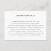 Carte de prière Dark RedCelebration of Life avec p (Dos)