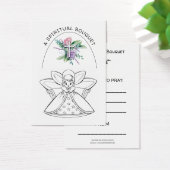 Carte de prière de bouquet spirituel Angel pour en (Bureau)