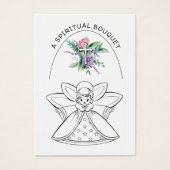 Carte de prière de bouquet spirituel Angel pour en (Devant)