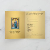 Carte de prière de bouquet spirituel catholique de (Intérieur)