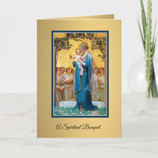 Carte de prière de Bouquet spirituel catholique Vi (Devant)
