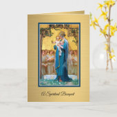 Carte de prière de Bouquet spirituel catholique Vi (Fleur jaune)