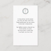 Carte de prière de commémoration funéraire (Dos)