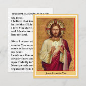 Carte de prière de communion spirituelle en gros c (Devant / Derrière)