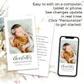 Carte de prière de conservation de photos Christen