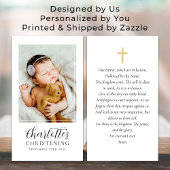 Carte de prière de conservation de photos Christen