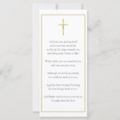 Carte de prière de deuil de funérailles photo noir (Dos)