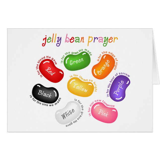 Carte de prière de dragée à la gelée de sucre (Devant horizontal)