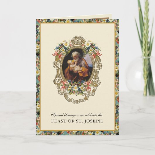 Carte de prière de fête religieuse catholique de S (Devant)