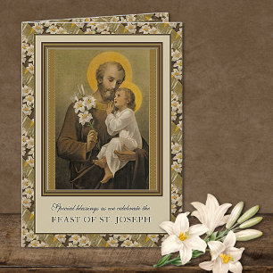 Carte de prière de fête religieuse catholique de S