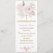 Carte de prière de fille de confirmation personnal (Devant)