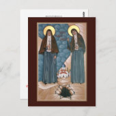 Carte de prière de Holy Martyrs Elizabeth et Barba (Devant / Derrière)
