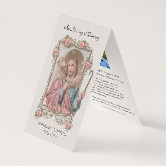 Carte de prière de Jésus aux funérailles catholiqu (Devant)