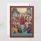 Carte de prière de la Descente du Saint-Esprit (Pe (Devant / Derrière)